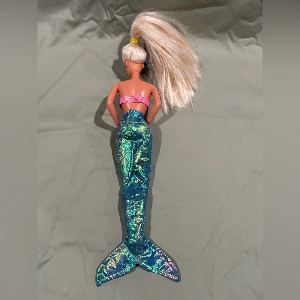 Vintage Barbie 1980s 1990s Mermaid Outfit Visor Blonde Doll Collectable